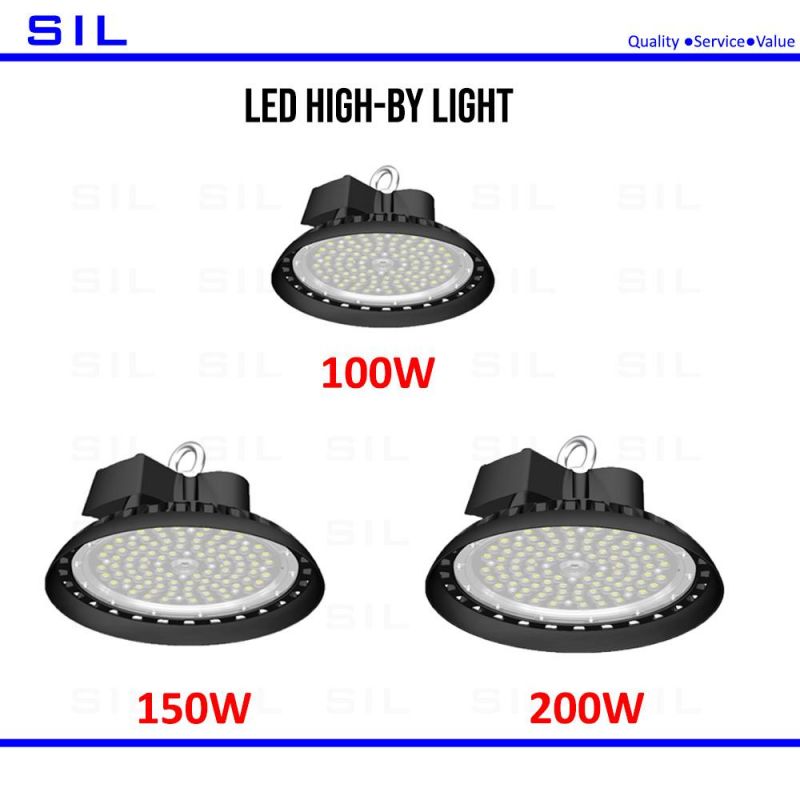 IP65 Smart UFO High Bay Light UFO High Bay 200W 6500K Warehouse UFO LED High Bay Industry Lamp Gym Gas Station Light