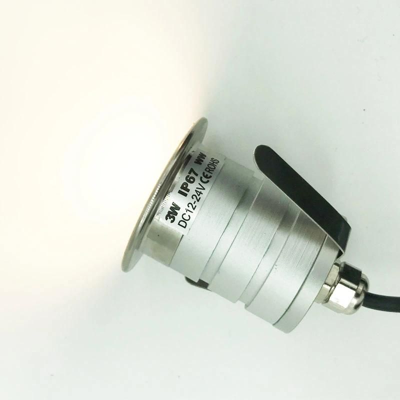 3W 12V-24V Spotlight Lights Lamp Dimmable DIY Mini Outdoor Bathroom Bedroom Floor Garden Street Recessed