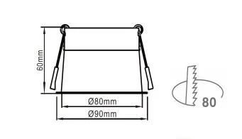 MR16 Cut out 80mm Adjustable LED Downlight Module Mounting Rings