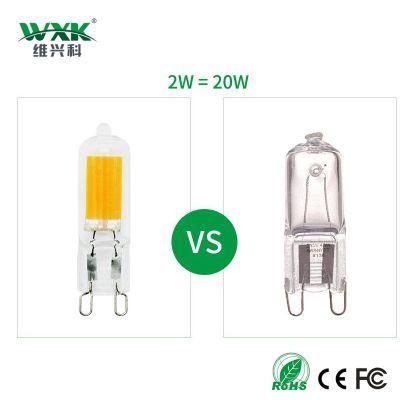 Hot Selling AC/DC12V 110V/220V G4 G9 LED Lamp as Similar as Halogen Bulb G9 LED Bulb Lampada Glass Housing Lamp Replace Halogen Chandelier