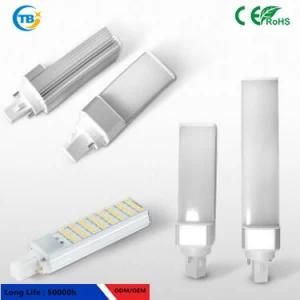 5W AC85-265V 180 LED Plug Light with G23 G24 E27 LED Base and Clear / Milky Cover