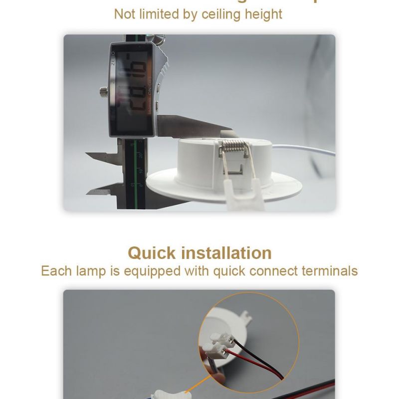 Factory Direct High Quality Indoor Lighting Recessed Round Slim Panel Light SMD 6W 10W 14W 17W 20W 24W LED Downlight