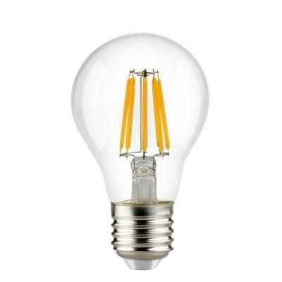 Hot Selling Decorative Clear Glass A60 4W E27 Linear IC Driver LED Filament Bulb