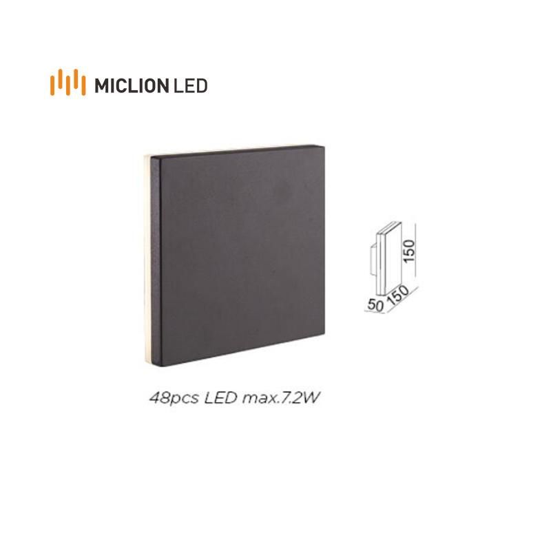 China Manufacturer Aluminum Wall Light Die-Casting Square Shape Surface Mount LED Lamp 4*3W