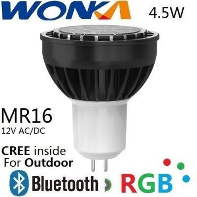 LED Spotlight RGB MR16 Lamp with 4.5W 9-16V AC/DC for Outdoor Lighting