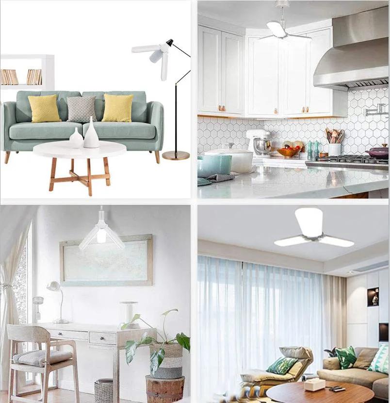 LED Foldable Fan Ceiling Lamp Energy Saving Light