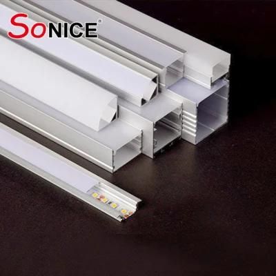 LED Cabinet Light Diffuser LED Aluminum Profile with Slim V Shape for LED Tapes