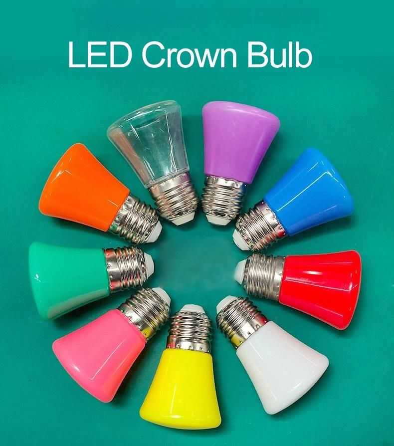 1W 3W G45 7 Colors Crown LED Bulb