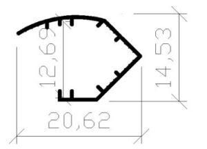 Type V This Size 21*15 LED Aluminum Profile, V Shell