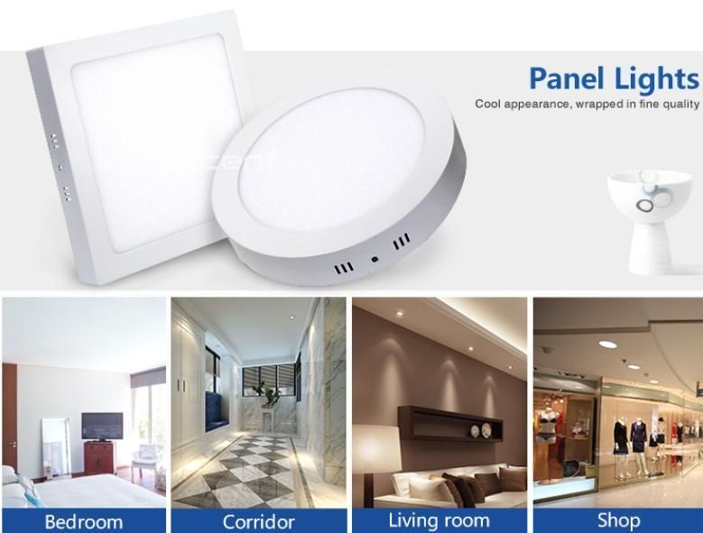 Surface Mounted Fixtures Cheapest 18W Round Square White Aluminium Modern IP44 LED Ceiling Light Lamp