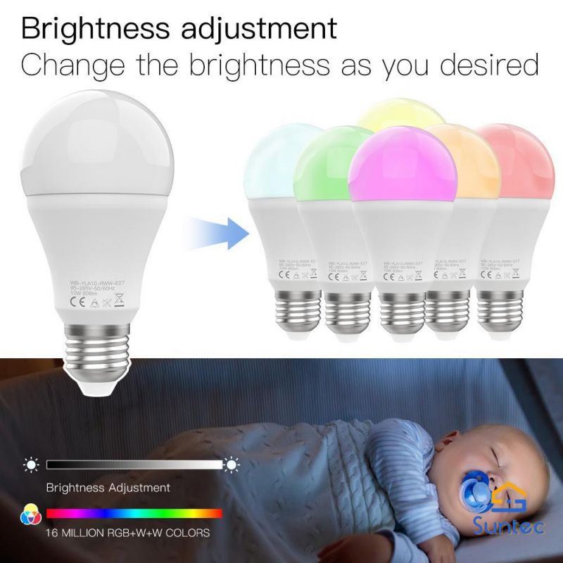 Rgbww E27 WiFi Smart LED Light Bulb Dimmable Lamp Bulb10W