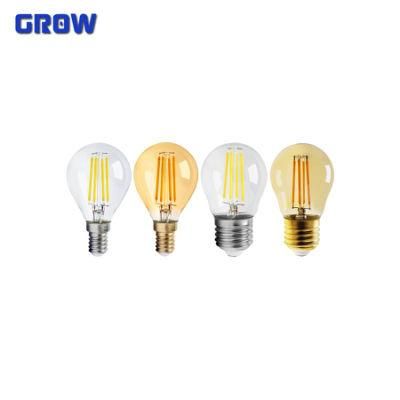 China Factory LED Vintage Retro Bulb P45 2W 4W 6W LED Filament Bulb Lamp Light for Indoor Decoration