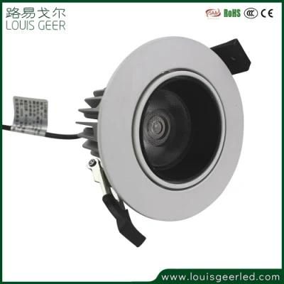 Indoor Aluminum Round Ceiling Downlight Adjustable 7W 15W 20W 30W Dimmable COB Recessed LED Spot Light