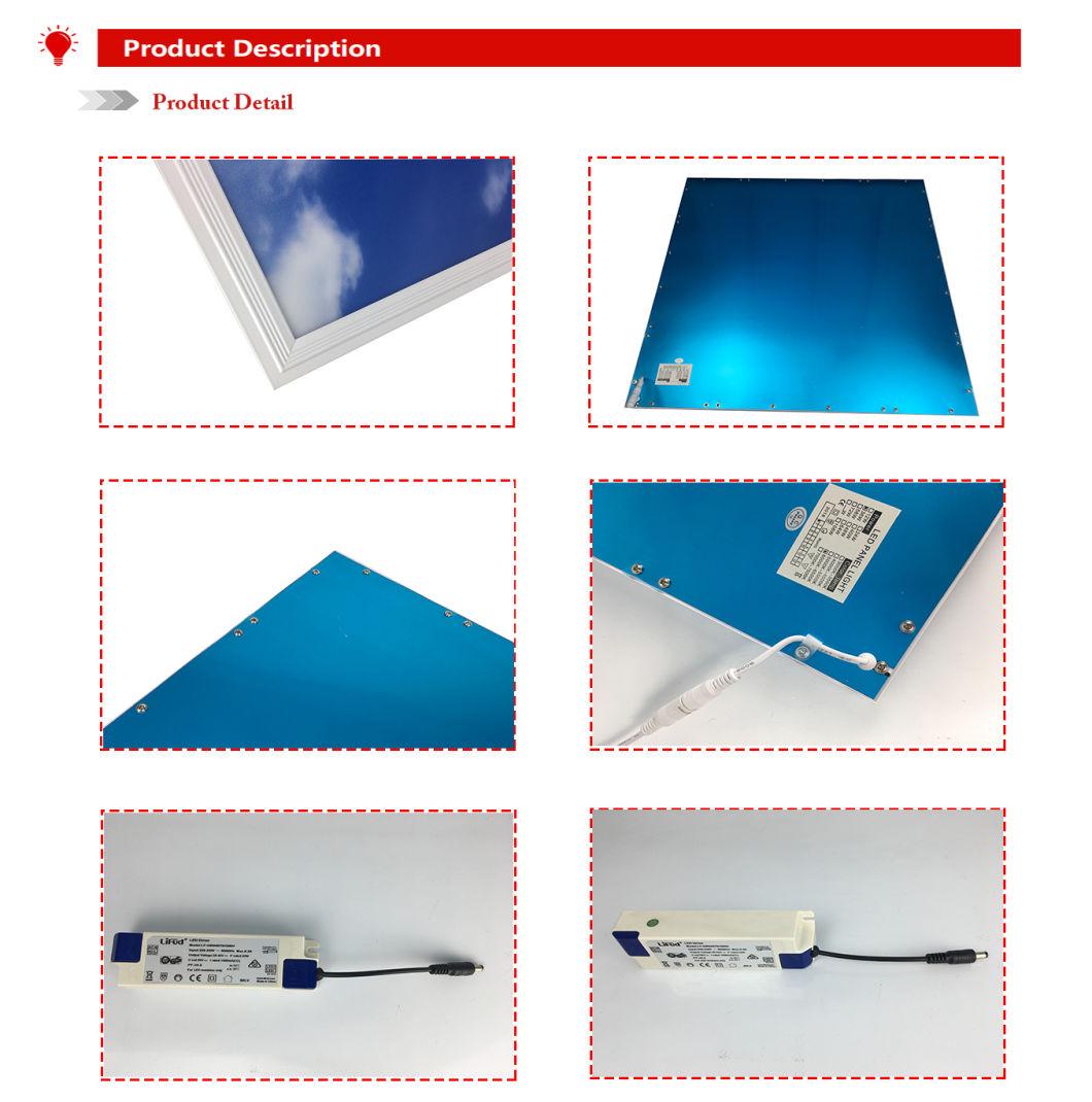 Blue Sky/White Clouds Square LED Panel Ceiling Light for Decoration