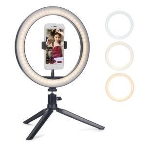 10&prime;&prime; Ring Light with Plastic Tripod Stand Phone Holder