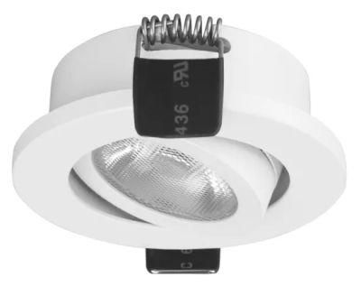 Commercial Adjustable Round LED Lighting Ceiling Light Low Watt 3W COB LED Housing Downlight