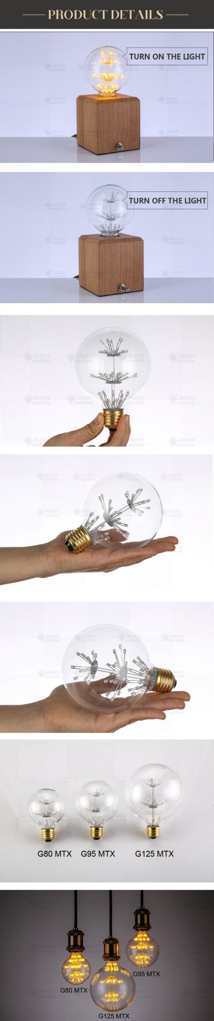 New Filament Bulb for Christmas Decor Luminaria