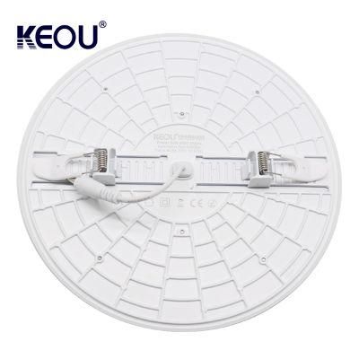 New Adjustable Hole Size 75-95mm PC Aluminum Frameless LED Round Panel Light 18W