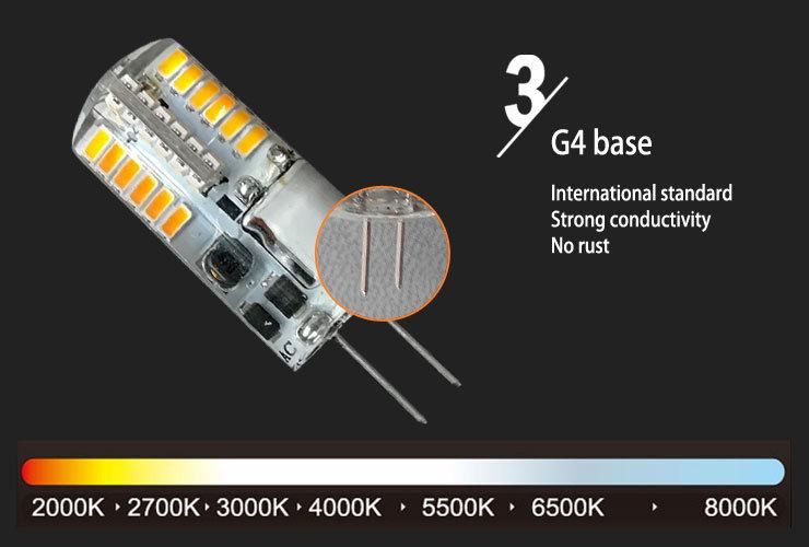 2W G4 LED Bulb No Flicker 3014 Silicone Light Bulb