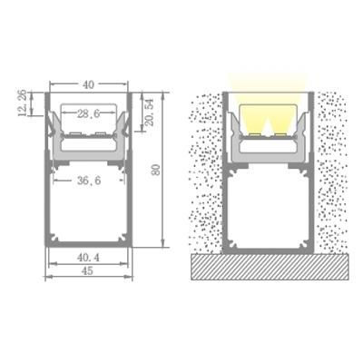 Big Power Low Voltage Outdoor and Indoor IP67 Waterproof Inground Linear LED Light