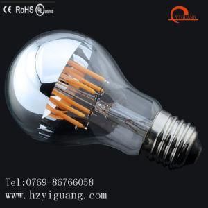 2017 New Design Hot Product Ce Approved Filament A60 A19 LED Bulb with Silver Top