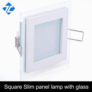 Square Slim 12W LED Panel Light with Glass