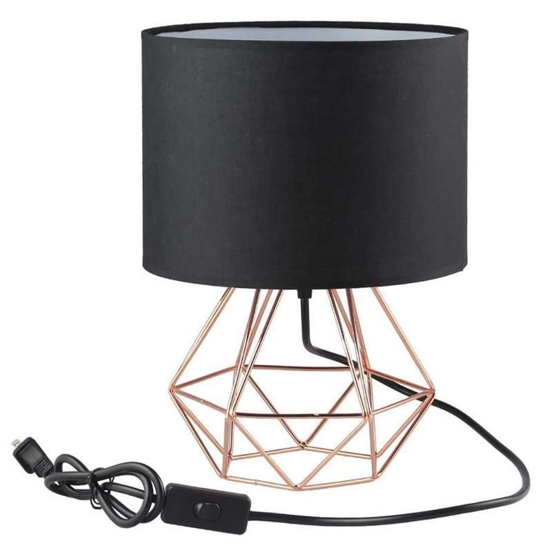 Bedroom Bedside Decoration Wrought Iron Simple Hollow Personality Table Lamp