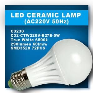 5W AC LED Ceramic E27 Bulb Light
