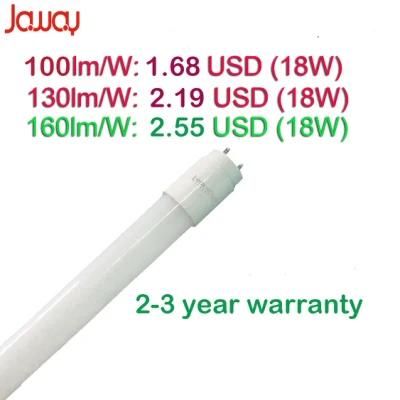 AC85-265V/AC SMD2835 3000K/5000K/6500K G13 Base 4FT 18W T8 LED Tube