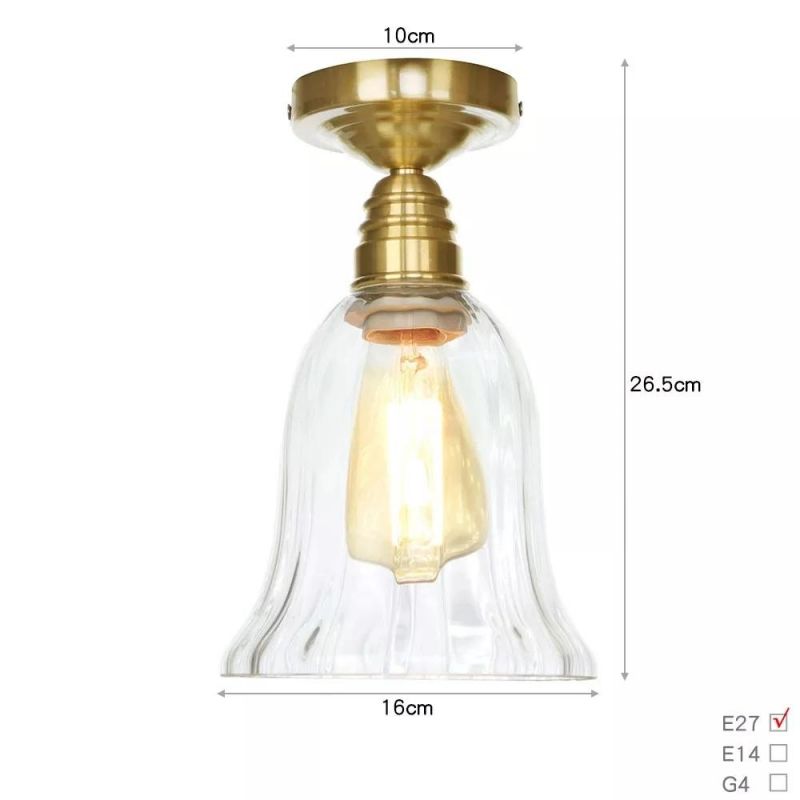Wholesale Industrial Style Ceiling Light Home Decorative Ceiling Glass Lamp for House