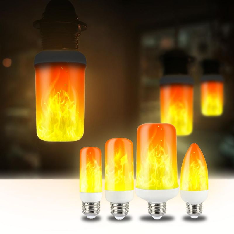 LED Dynamic Flame Effect Light Bulb Multiple Mode Creative Corn Lamp Decorative Lights for Bar Hotel Restaurant Party E27