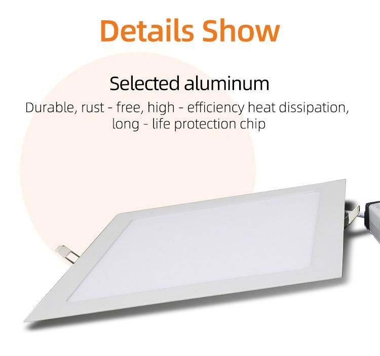 High Quality 24W 18W 15W 12W LED Panel Light Round Recessed LED Panel Light Warm White 6500K Flush Mount Panel Light