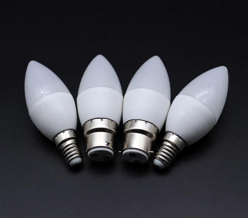Chinese Manufacturer of LED Energy Saving Lamp C37 Bulb Light E27 E14 B22 with CE RoHS EMC for Indoor Home Office Decoration Lighting