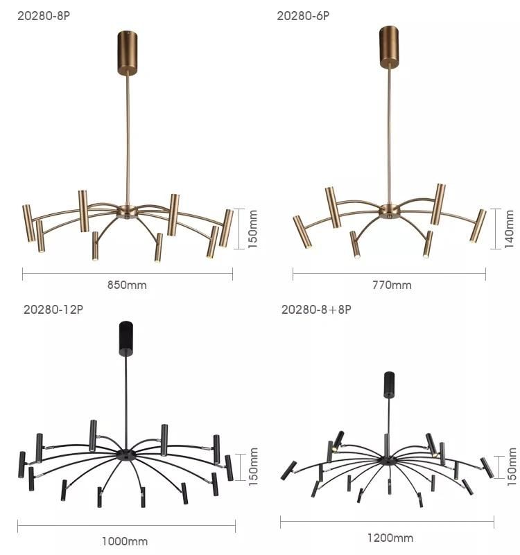 Modern Contemporary New Products up Down Spider Industrial Large Industrial Home Bedroom Use LED Pendant Light