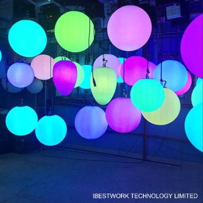 30cm Remote Control DMX RGB Stage LED Ball 16 Colors Light IP68 Outdoor Hanging Ball Lighting