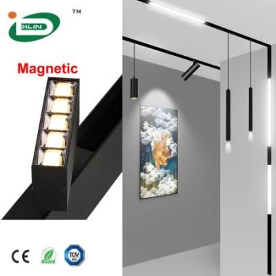 Newest Design Acrylic Lampshade Commercial Aluminum Folding COB Magnetic LED Track Light Lamp