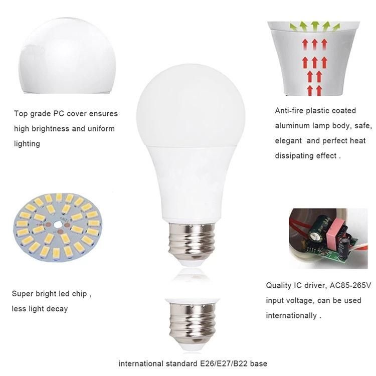 5-15W Aluminum PBT Plastic SKD LED Bulb Raw Material