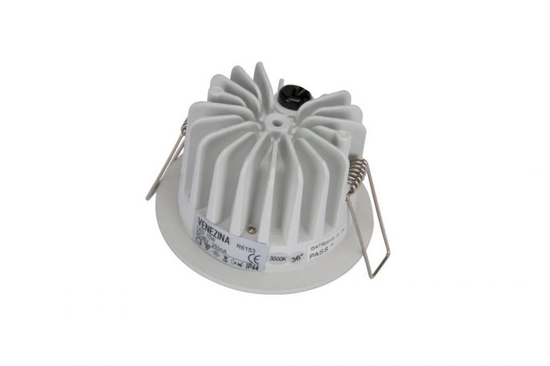 Factory Direct Supply IP44 6W/10W/15W Fixed Round Ceiling Recessed LED Downlight