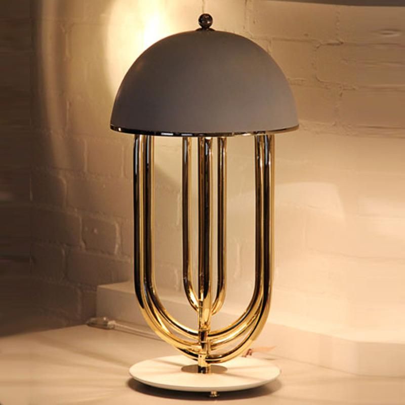 Post-Modern Designer Creative Rotatable Metal Mushroom Hotel Table Lamp (WH-MTB-211)