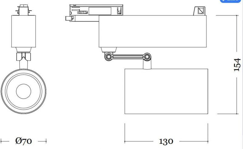 15W 28W 35W Long Powerful LED Track Spot Lamp