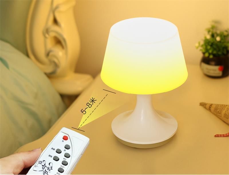 New Creative Home Gift Lamp Rechargeable Bedside Table Lamp Eye Protection Remote Control LED Night Lamp