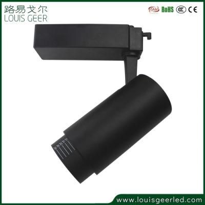 High Quality LED Track Lights High Lumen Ra80 COB Spot Light 15W 20W 25W Track Lighting Housing 2 Wire No Flicker