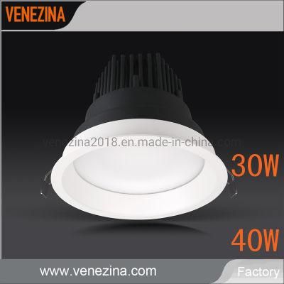 COB LED Factory Ce 30W/40W Wholesale Recessed Ceiling Downlight for Hotel/Shopping Mall/Musem/Bathroom