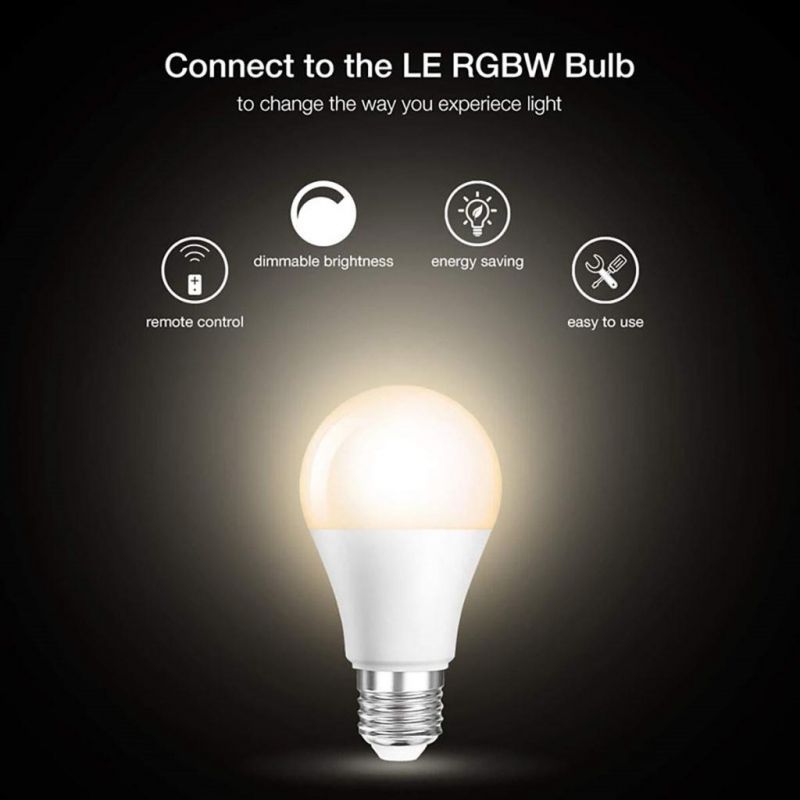 RGB Color Changing Light Bulbs with Remote, Dimmable 40 Watt Equivalent Warm White, E27 E26 B22 Screw Base for Home Décor, Bedroom, Stage, Party and More