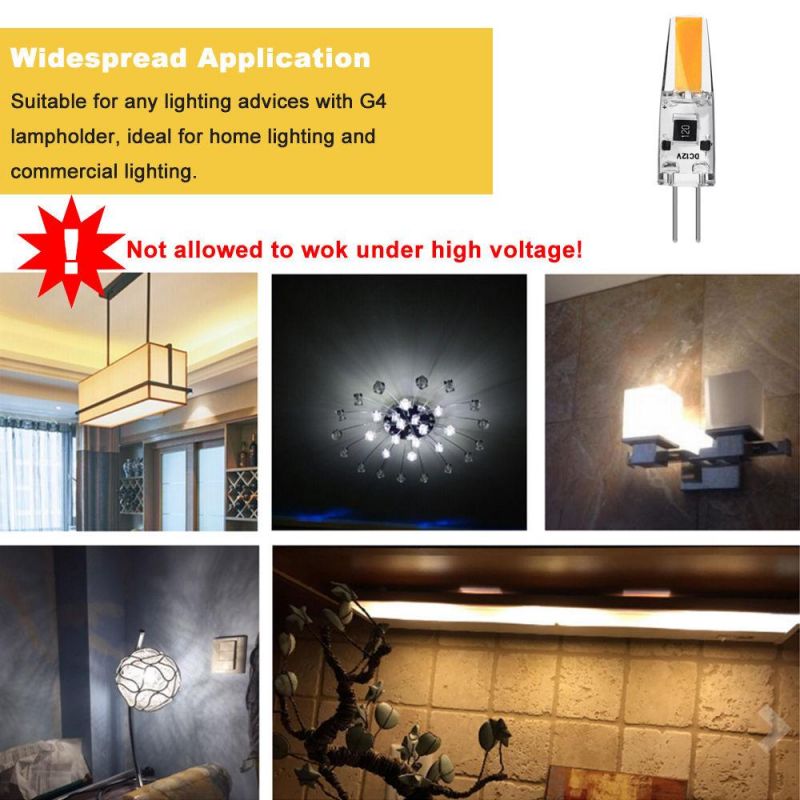 10PCS Dimmable Mini G4 LED COB Lamp 6W Bulb AC DC 12V 220V Candle Lights Replace 30W 40W Halogen for Chandelier Spotlight