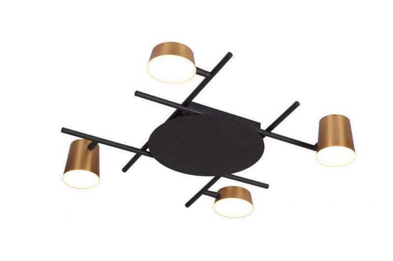 Masivel Factory Modern Style Lights Decoration Linear Black and Brass Metal Ceiling Lamp