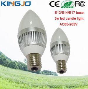 220lm Aluminum+PC E14 E12 3W LED Candle Light