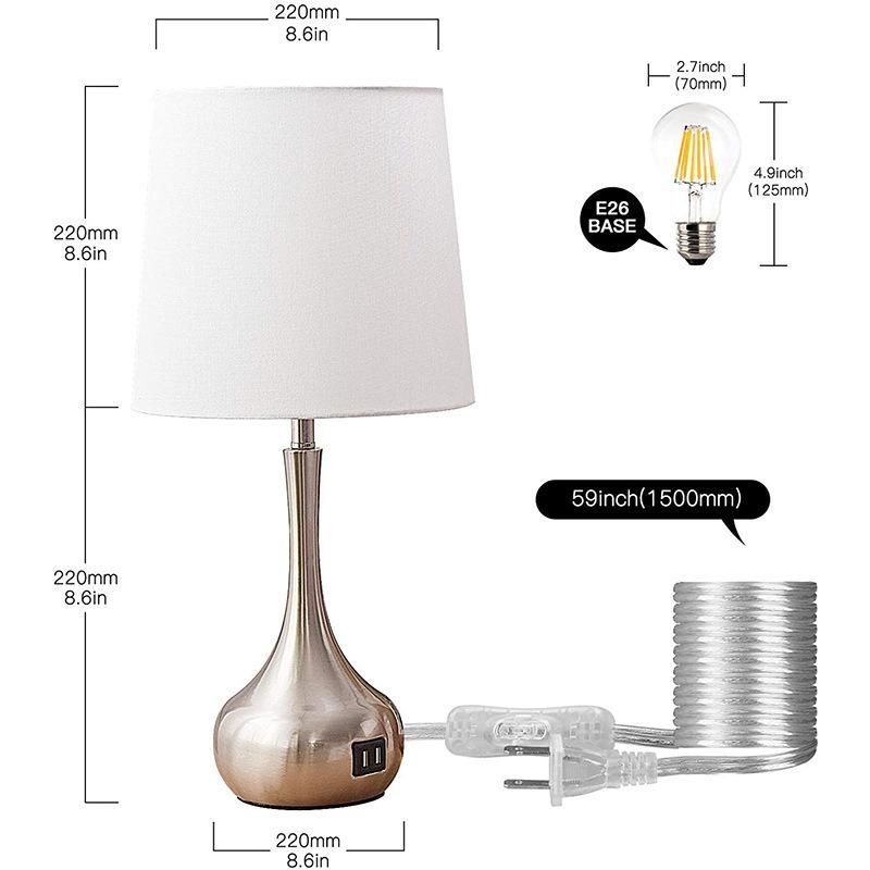 New Design Touch Dimming Vase Table light USB Rechargeable Bedroom Bedside Table Lamps