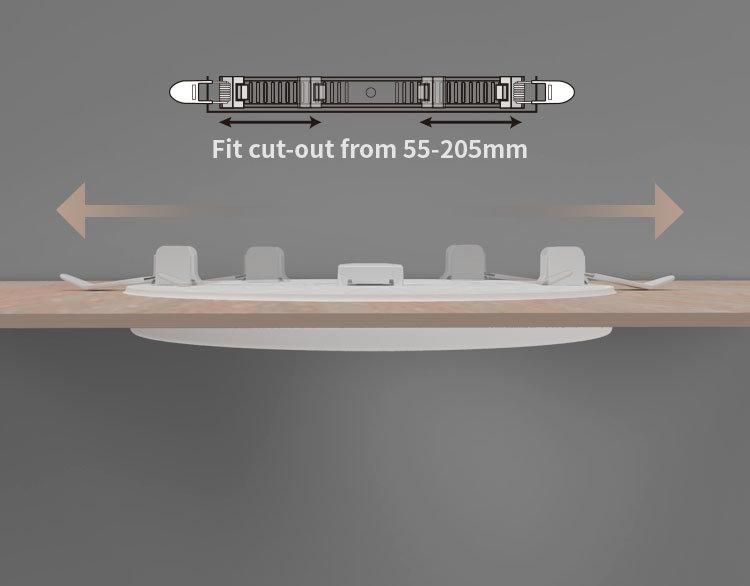 Round SMD 24W Dimmable LED Frameless Panel Light OEM ODM