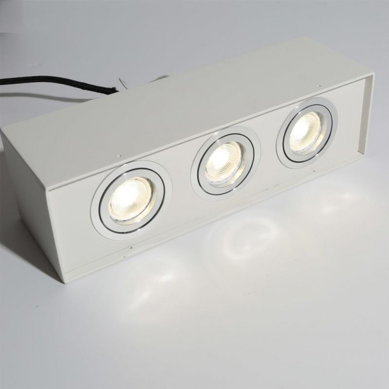 Top Quality Surface Mounting LED Down Lighting GU10 Ceiling Spot Light 3units LED Bulbs
